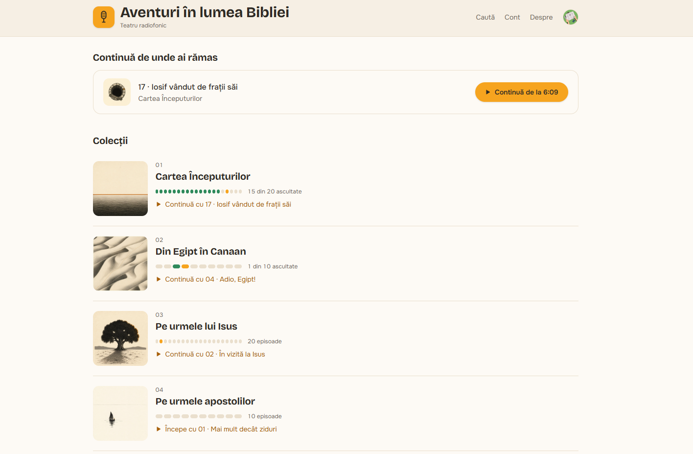 Aventuri în lumea Bibliei — captură desktop